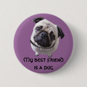 Badge Rond 5 Cm Button "Mops" (Devant)