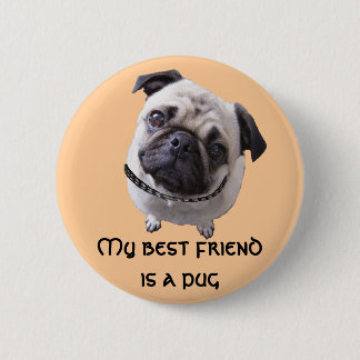 Badge Rond 5 Cm Button "Mops"