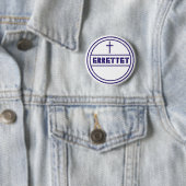 Badge Rond 5 Cm Button Sauvée (En situation)