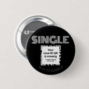 Badge Rond 5 Cm Button - SINGLE - BLACK - QR - GLAM Collection