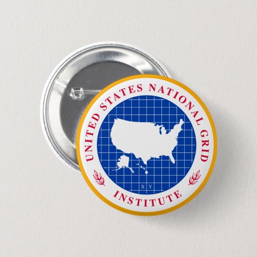 Badge Rond 5 Cm Button - USNG Institute  (Devant & derrière)