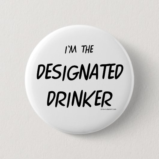 Badge Rond 5 Cm Buveur indiqué (Devant)