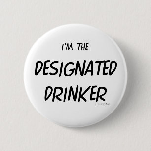 Badge Rond 5 Cm Buveur indiqué