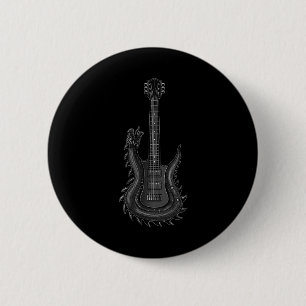 Badge Rond 5 Cm Bynd Rock Et Roll Guitare S Pour Hommes Bynd Tee -