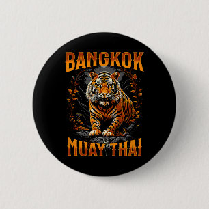 Badge Rond 5 Cm Byngkok Thaïlande Muay Thai Arts Martiaux Kickboxi