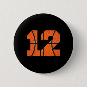 Badge Rond 5 Cm Bysketbyll Boys Anniversaire Bbyll Joueur 12