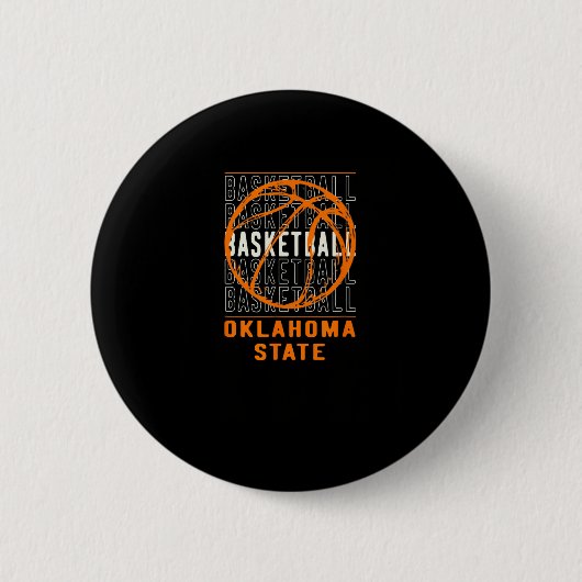 Badge Rond 5 Cm Bysketbyll Oklahoma State (Devant)