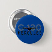 Badge Rond 5 Cm C-130 Hercule (Devant & derrière)