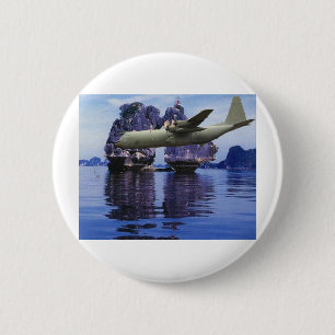 Badge Rond 5 Cm C-130 quelque part dans le South Pacific
