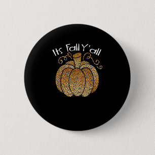 Badge Rond 5 Cm C’est automne Y’all Empreinte de léopard Citrouill