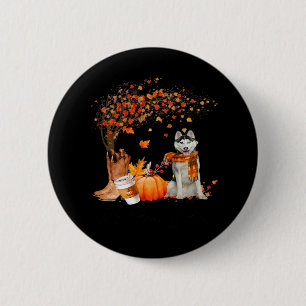 Badge Rond 5 Cm C’est l’automne Y’all Dog Thanksgiving Halloween A