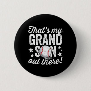 Badge Rond 5 Cm Ça39s Mon Petit-Fils Là-Bas Grand-Mère De Baseball