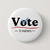 Badge Rond 5 Cm Ça compte vote lumière (Devant)