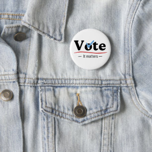 Badge Rond 5 Cm Ça compte vote lumière