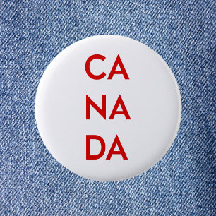 Badge Rond 5 Cm Ca Na Da Canada Monotone Lumière