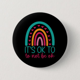Badge Rond 5 Cm Ça ne va pas - Sensibilisation à la santé mentale