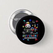 Badge Rond 5 Cm Ça va être différent Autisme Panda (Devant & derrière)
