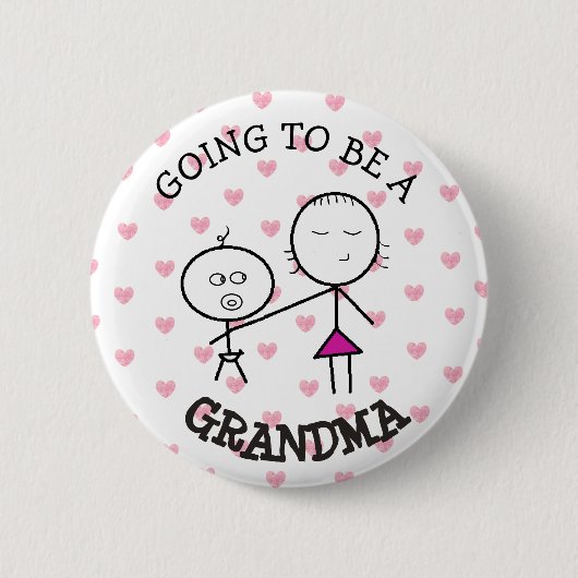 Badge Rond 5 Cm Ça va être un bouton de grand-mère Faire-part (Devant)