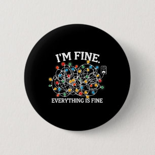 Badge Rond 5 Cm Ça va, tout va bien, tout va bien pour Noël