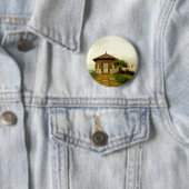 Badge Rond 5 Cm Cabane (En situation)