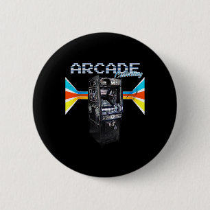 Badge Rond 5 Cm Cabinet Machine 1970 1980 1990 Video Game