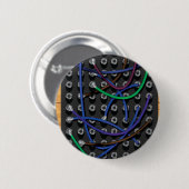 Badge Rond 5 Cm Câbles de central téléphonique (Devant & derrière)