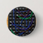 Badge Rond 5 Cm Câbles d'échange téléphonique (Devant)