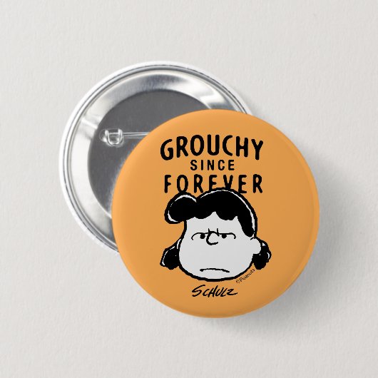 Badge Rond 5 Cm cacahuètes | Grouchy depuis toujours Lucy (Devant & derrière)