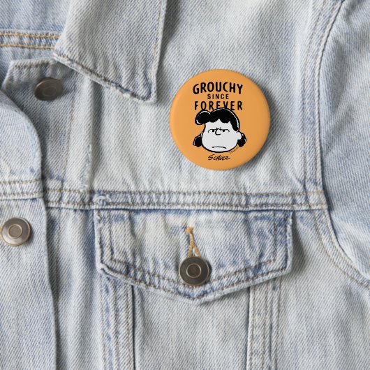 Badge Rond 5 Cm cacahuètes | Grouchy depuis toujours Lucy (En situation)