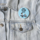 Badge Rond 5 Cm cacahuètes | Joyeux Noël Snoopy & Charlie Brown (En situation)