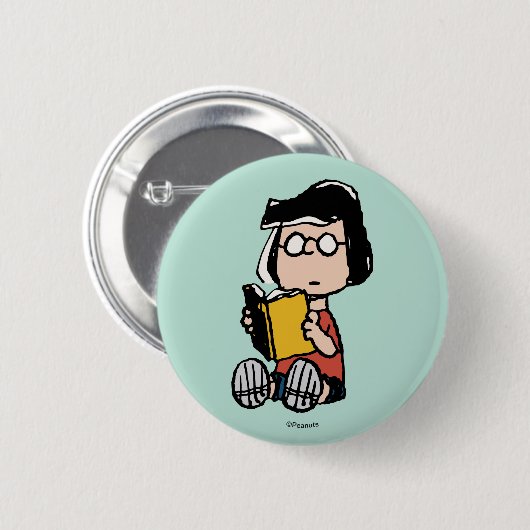 Badge Rond 5 Cm cacahuètes | Lecture Marcie (Devant & derrière)