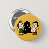 Badge Rond 5 Cm cacahuètes | Pepperment Patty & Marcie (Devant & derrière)