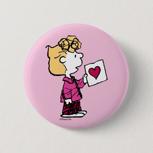 Badge Rond 5 Cm cacahuètes | Saint Valentin | Carte Sally Valentin (Devant)