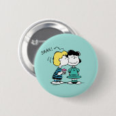 Badge Rond 5 Cm cacahuètes | Saint Valentin | Lucy & Schroeder Kis (Devant & derrière)