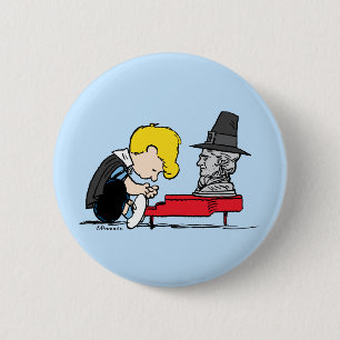 Badge Rond 5 Cm cacahuètes   Schroeder Pilgrim