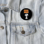 Badge Rond 5 Cm cacahuètes | Snoopy Boo ! (En situation)