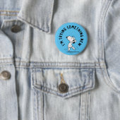Badge Rond 5 Cm cacahuètes | Snoopy Essayer Quelque Chose De Nouve (En situation)