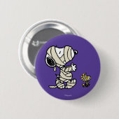 Badge Rond 5 Cm cacahuètes | Snoopy et Woodstock Mummies (Devant & derrière)
