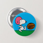 Badge Rond 5 Cm cacahuètes | Snoopy Football Kicker (Devant & derrière)