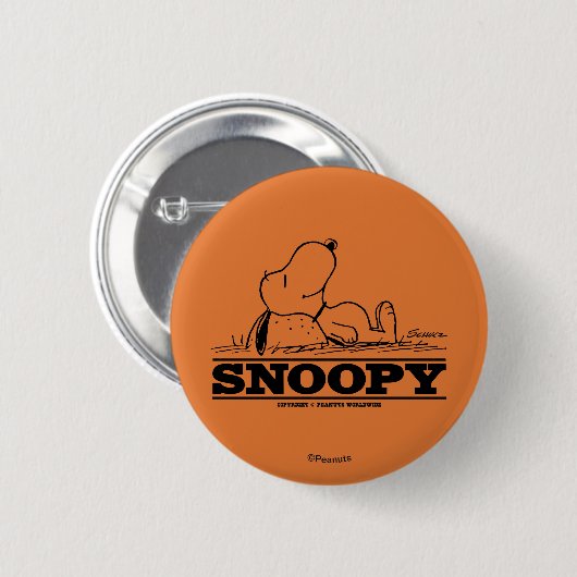 Badge Rond 5 Cm cacahuètes | Snoopy Reest Break (Devant & derrière)