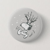 Badge Rond 5 Cm cacahuètes | Snoopy Reindeer (Devant)