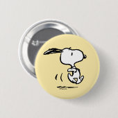 Badge Rond 5 Cm cacahuètes | Snoopy Running (Devant & derrière)