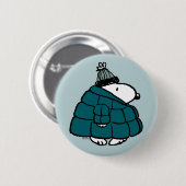 Badge Rond 5 Cm cacahuètes | Snoopy Winter Puffy Veste (Devant & derrière)