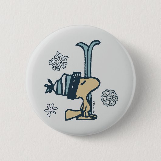 Badge Rond 5 Cm cacahuètes | Woodstock Ski Pro (Devant)