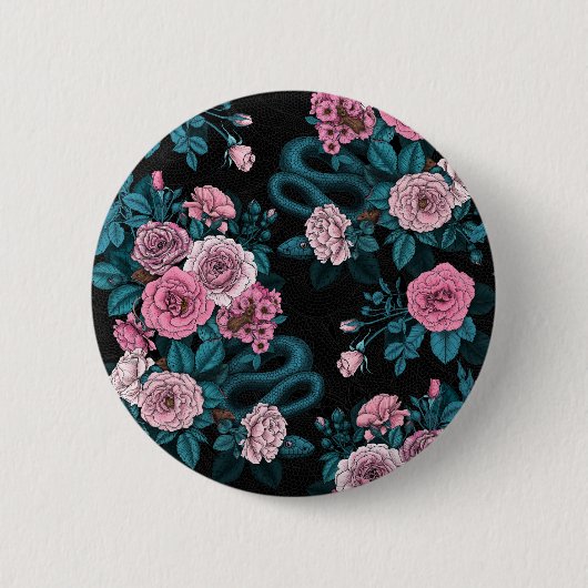 Badge Rond 5 Cm Caché en rose 2 (Devant)