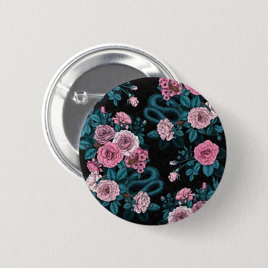 Badge Rond 5 Cm Caché en rose 2 (Devant & derrière)
