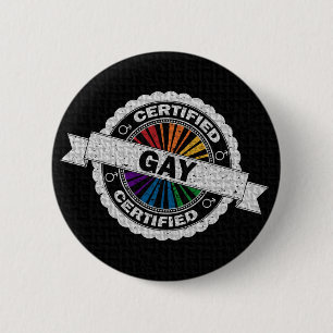 Badge Rond 5 Cm Cachet Gay pride certifié