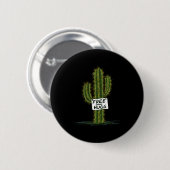 Badge Rond 5 Cm Cactus Cacti Funny Art Humor Sweet Hugs (Devant & derrière)