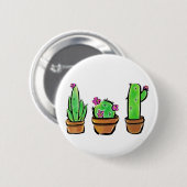 Badge Rond 5 Cm Cactus cactus cactus succulents (Devant & derrière)