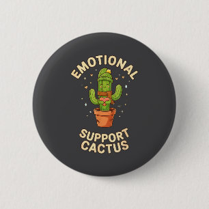 Badge Rond 5 Cm Cactus de soutien émotionnel drôle Kawaii Plante g